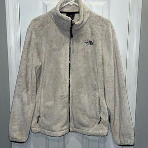 The North Face teddy fleece zip front jacket